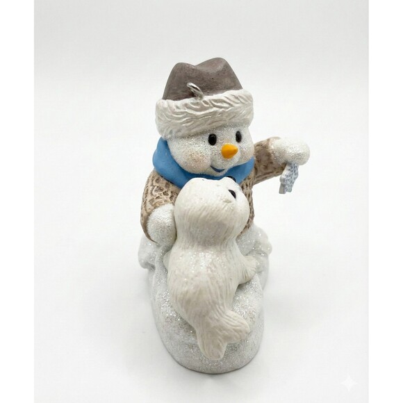 2009 Hallmark Keepsake Ornament SNOW BUDDIES 12th Series Snowman Seal QX8095 Box - Picture 5 of 15